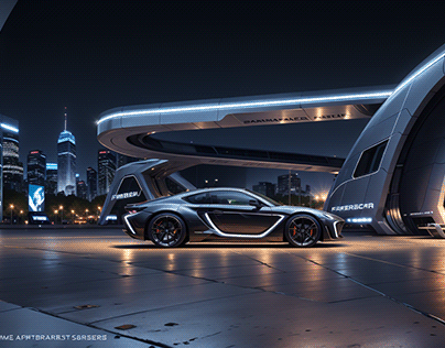 AI- futuristic car show