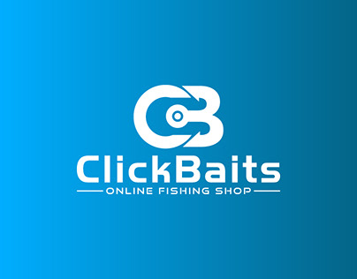 Modern CB Letter Mark Flat Fishing Brand Logo Design!
