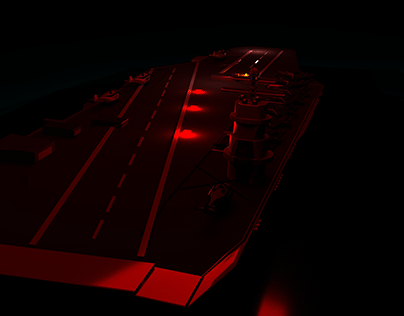 Low poly aircraft carrier (MODELLING)