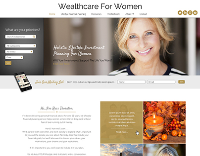 Wealthcare For Women - Website Design