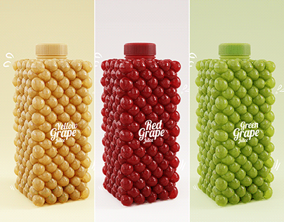 3D Grape juice bottle (CGI)