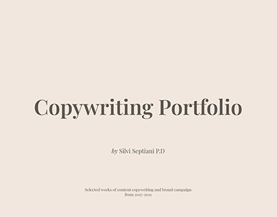 CV & Portfolio Copywriting by Silvi Septiani PD