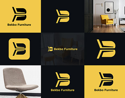 Modern B Letter Furniture Logo Design