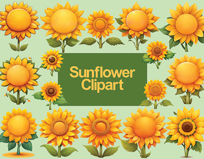 Sunflower Clipart Illustration
