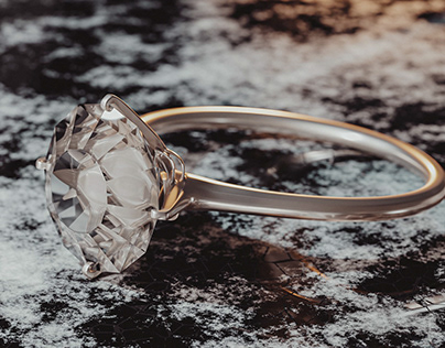 Diamond Ring made in Blender 3D