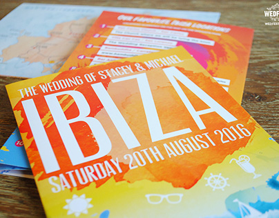 Ibiza Travel Brochure Wedding Invitation