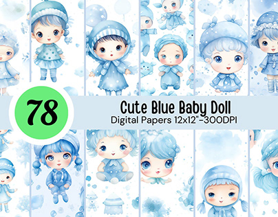 Cute Blue Baby Doll