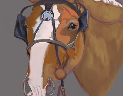 Draft Horse Ben Painting