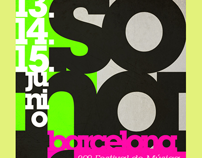SÓNARBARCELONA // poster for a music fest