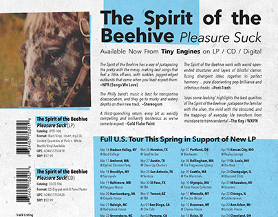 Spirit Of The Beehive - Tour Ad for Redeye Release Book