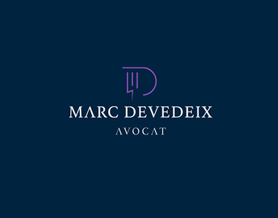 Logo, print et site web de MARC DEVEDEIX Avocat