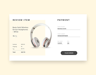 Daily UI challenge 002_credit card check out page