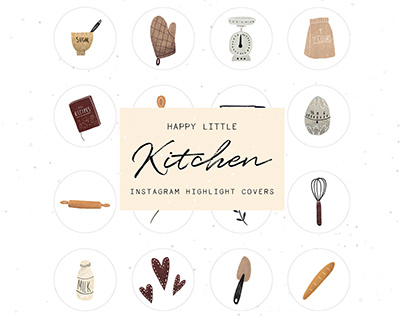 Kitchen baking cooking Instagram Story Highlight Icons