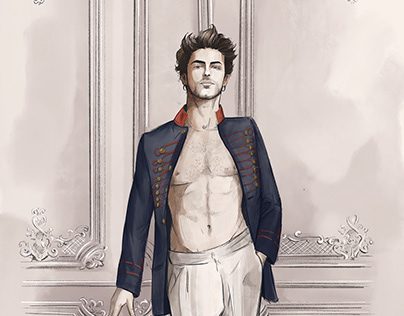 Male fashion illustration.