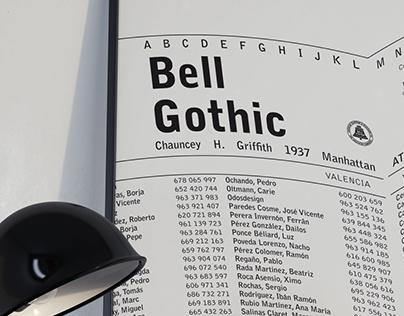 Bell Gothic Typographic poster