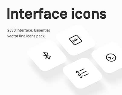 UI, Interface, Essential line icons