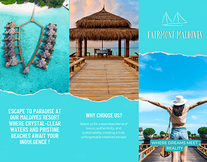 Fairmont Maldives - Trifold brochure design