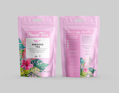 Hawaian tea packaging design
