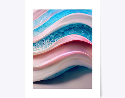 Abstract Wave 3D Illustration