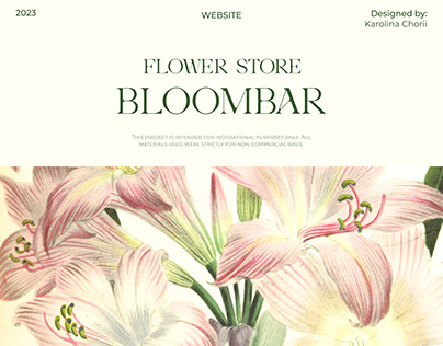 FLOWER STORE Website Design Concept