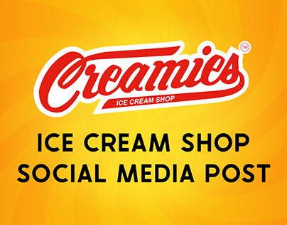 Creamies Ice Cream Shop Social Media Post