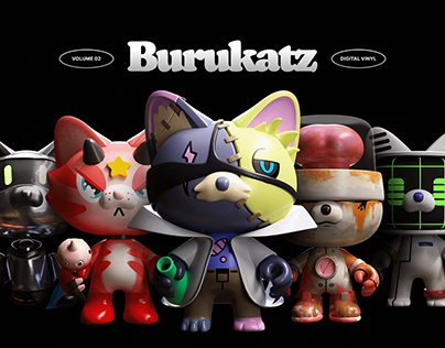 Projectminiatuur - Burukatz: Digital Vinyl Art Toys