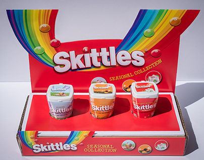 Skittles Seasonal Collection Package Mockup