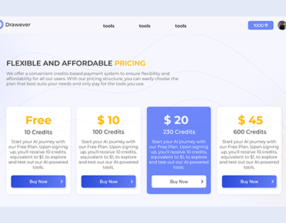 Pricing Page UI and UX Design