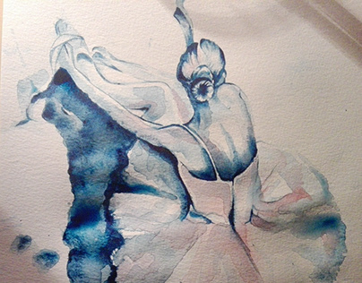 Ballet Dancers Watercolored