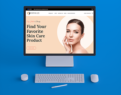 Cosmetic Product E-commerce Store Design & Mockups