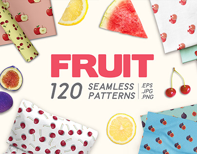 Fruit patterns collection.