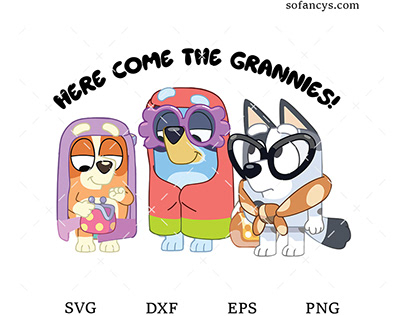 Here Come The Grannies SVG DXF EPS PNG Cut Files