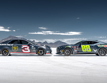 Camaro and CTS-V at the Salt Flats - Crown Rally