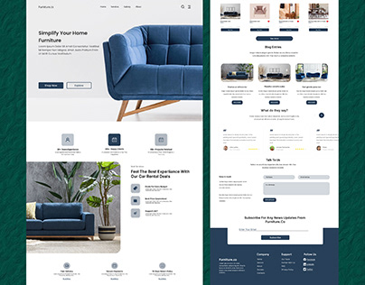 Furniture Website Design - eCommerce landing page