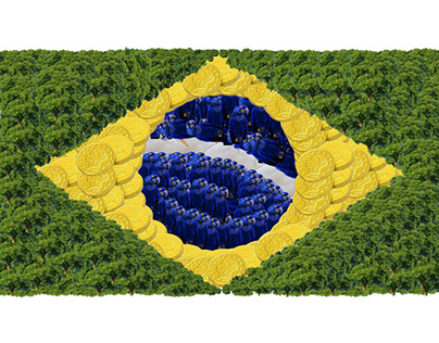 Brazilian Flag Collage
