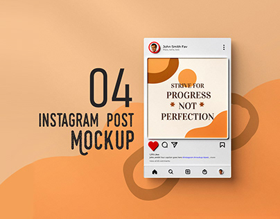 3D Rendered Instagram Post Mockup - 04 | PSD Mockup