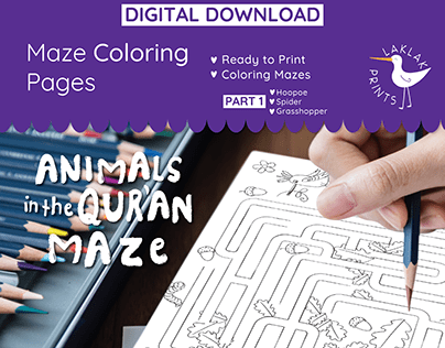 Animals in the Quran Maze Coloring Pages