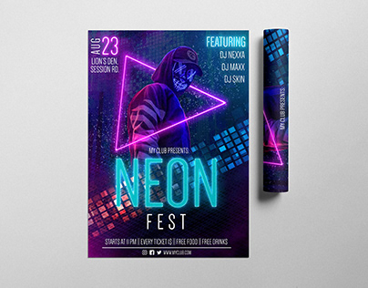 Neon Fest - Promotional Poster concept