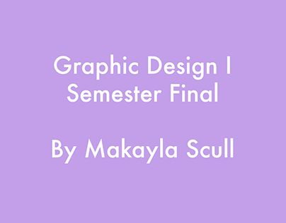 Final Portfolio - Graphic Design I