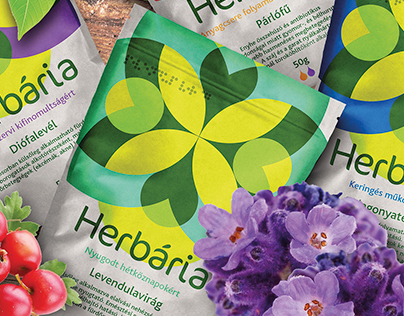Herbária herbal tea packaging design-school project