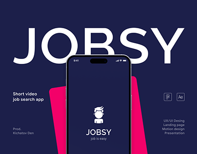 Jobsy | Short video job search app | Web design | UX/UI