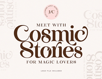 Just Cosmic Font + Logos