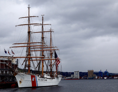 The US tall ship Barque Eagle