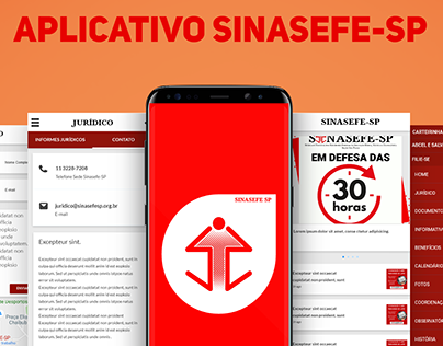 Aplicativo Sinasefe SP | Ícone e Telas