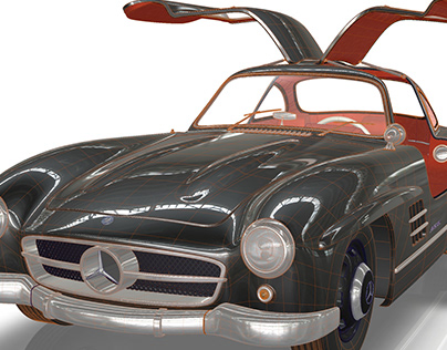 Project thumbnail - Mercedes-Benz 300 SL Gullwing, Alias SubDivision Model