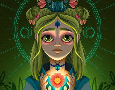Spring Queen Flower Witch