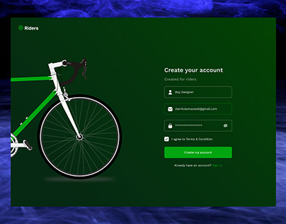 Riders Create you account