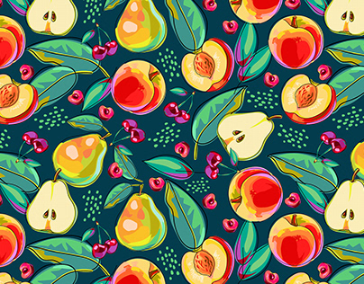 Fruits Seamless Pattern.