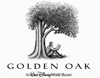 Golden Oak Logomark Illustrated by Steven Noble