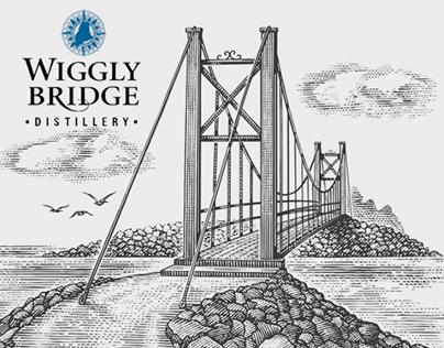Wiggly Bridge Distillery Illustrated by Steven Noble